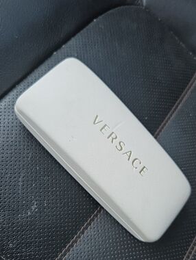 Versace White glasses Case with Gold Logo